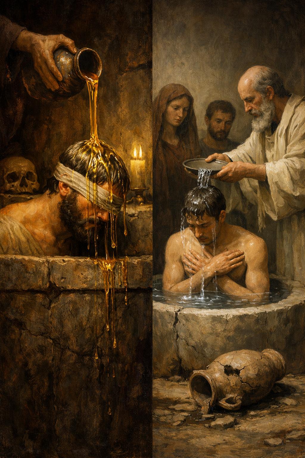 Oil vs Water — Anointing with the oil · Baptism with water. Water cannot carry cannabinoids.