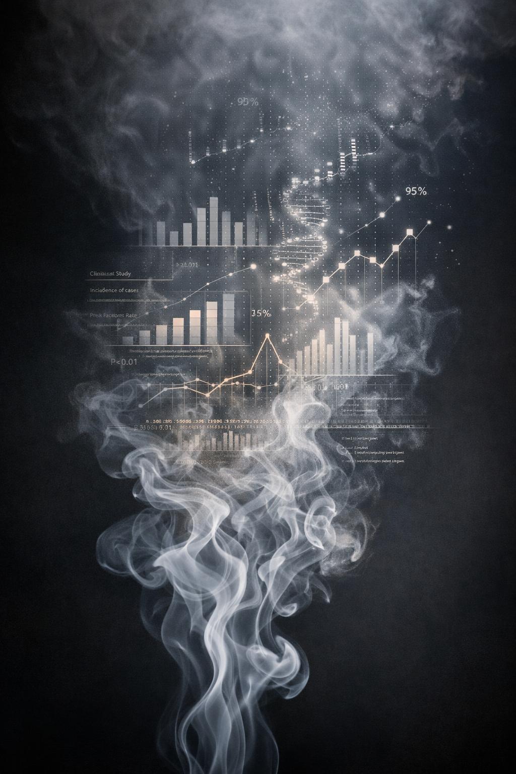 The data dissolves into smoke — Clinical study, P less than 0.01, 95%