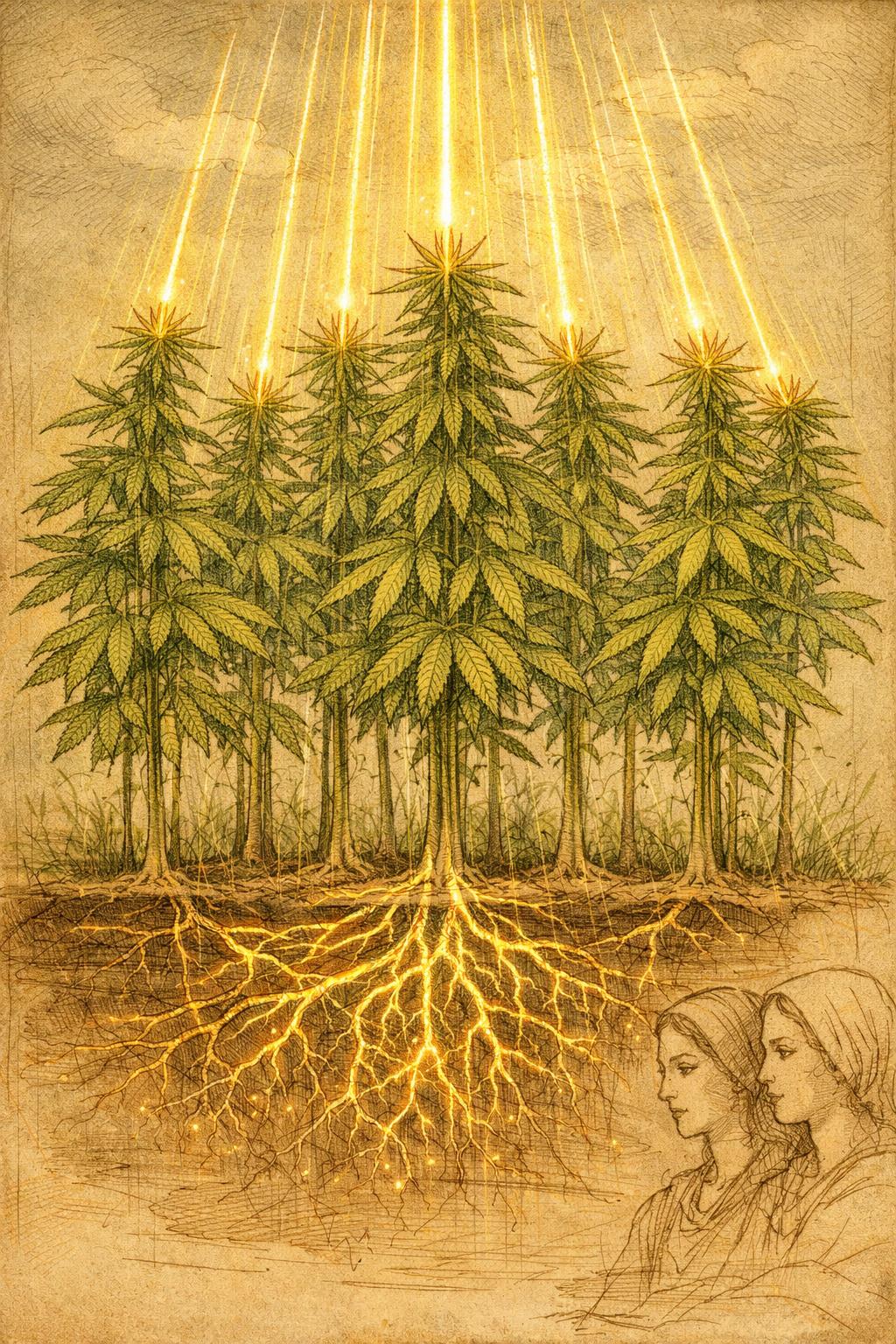 The Sister draws light — Root network illuminated · Sun received · The sovereign grow