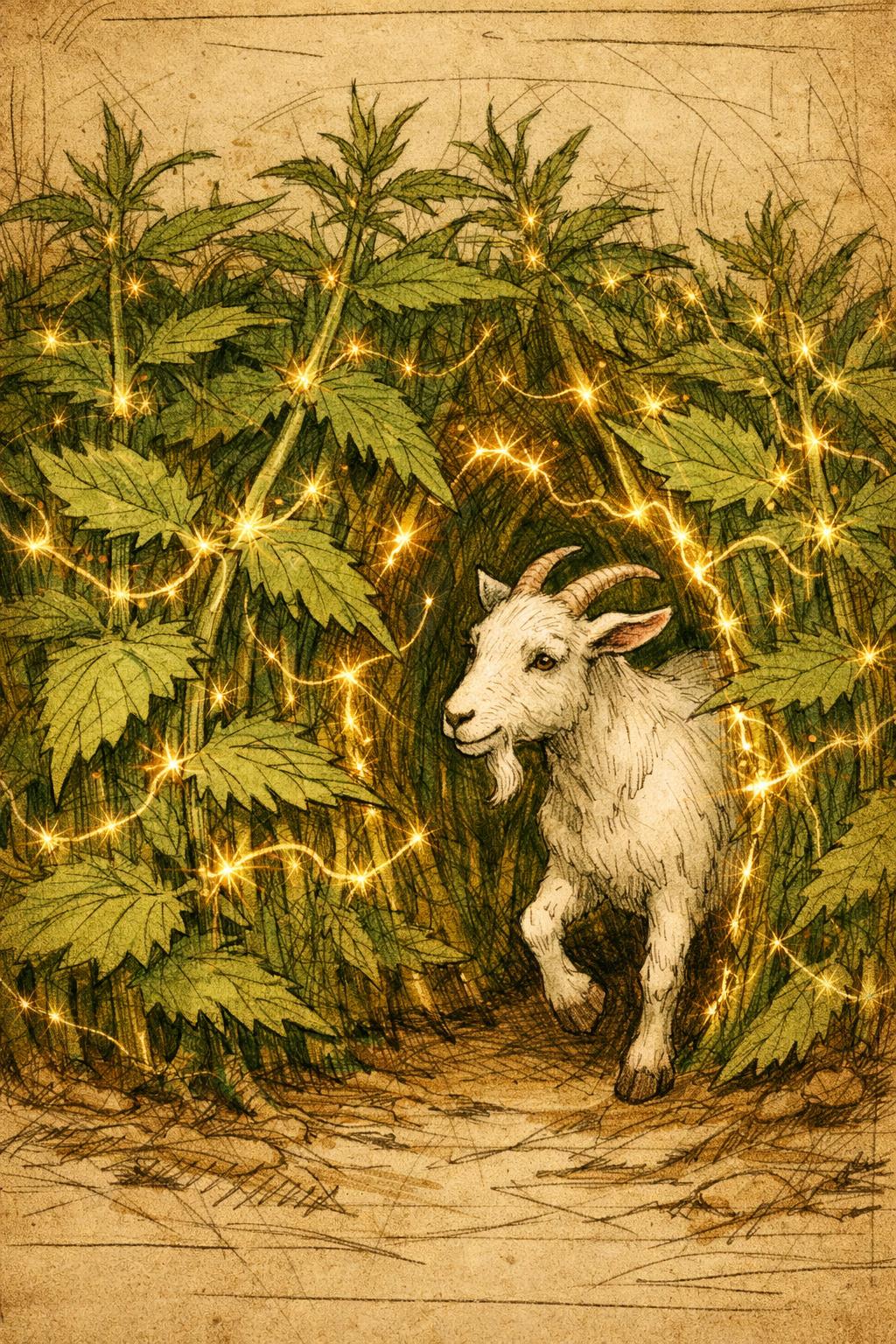 Harry in the nettle gate — The goat who knew · Zoopharmacognosy · Burrow Mump witness