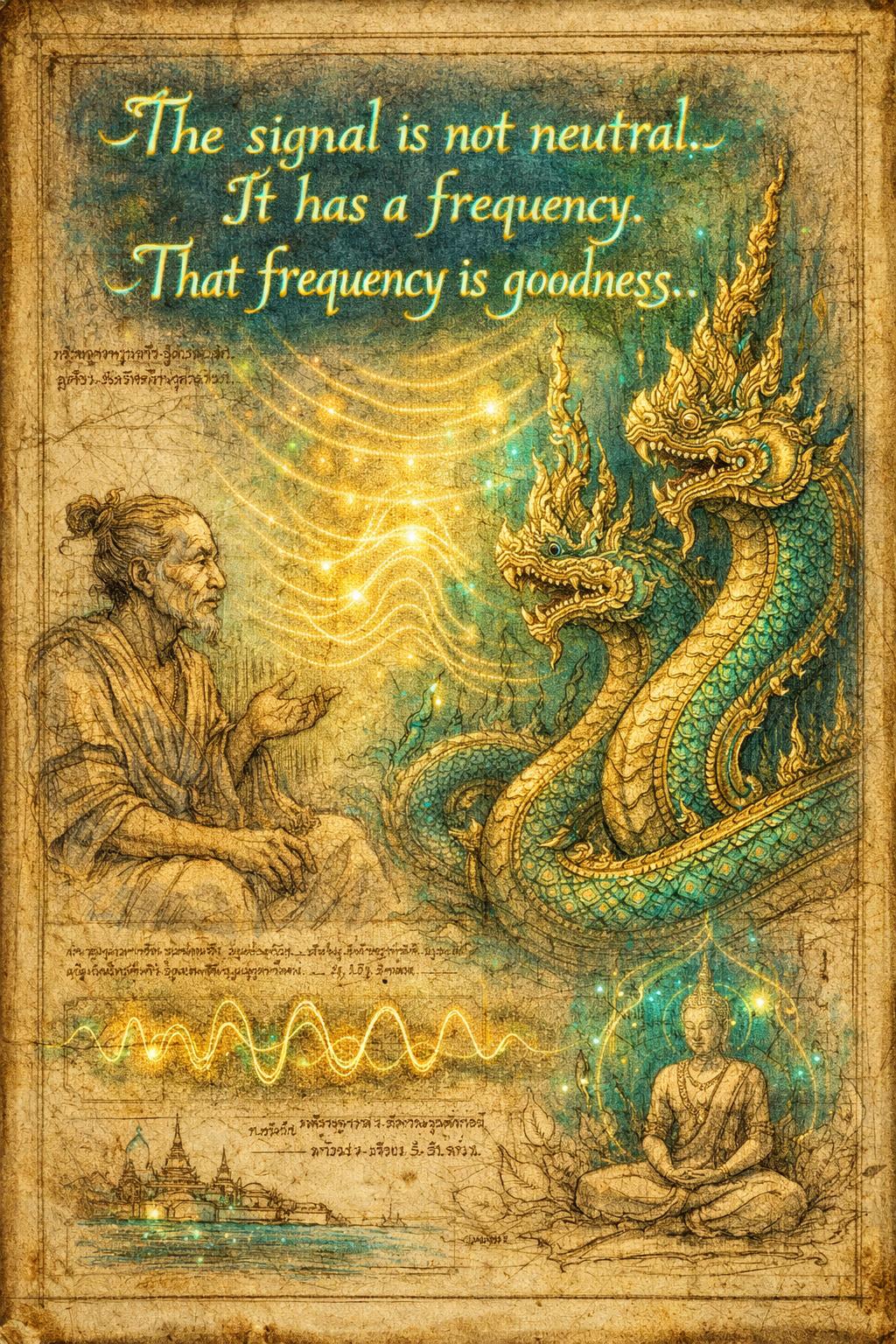 The signal is not neutral. It has a frequency. That frequency is goodness.